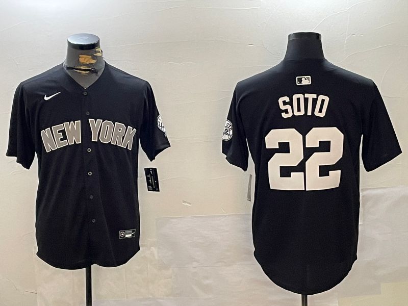 Men New York Yankees #22 Soto Black Game 2024 Nike MLB Jersey style 1202